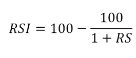 Формула алгоритма RSI