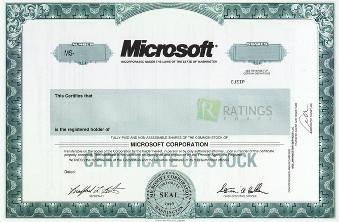 Акции компании Microsoft