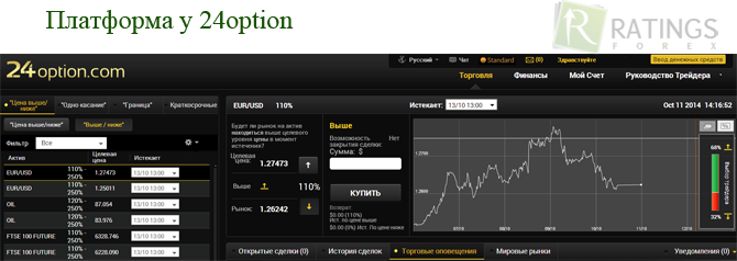 Работаем в терминале 24option