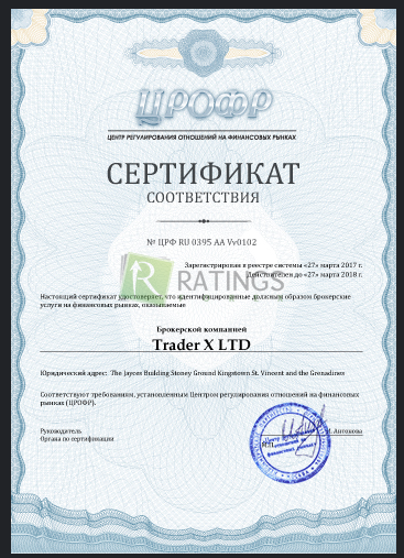 Сертификат от конкретного регулятора