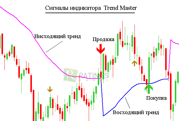 Trend Master процессе трейдинга